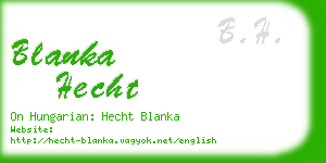 blanka hecht business card